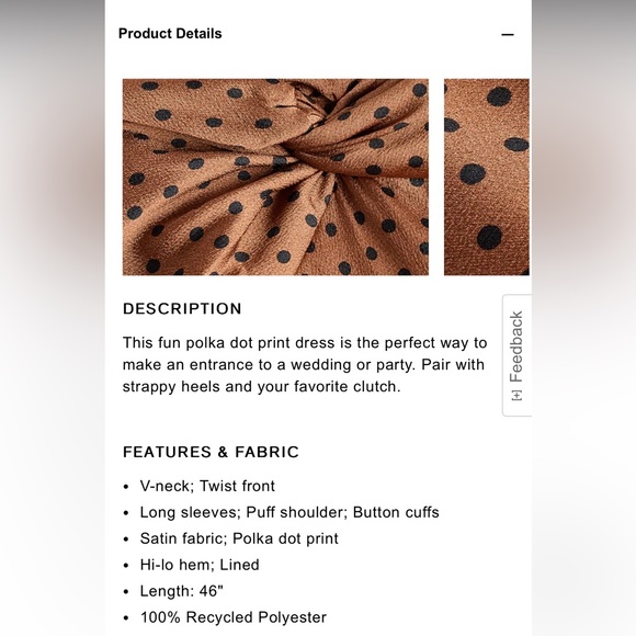 NWT Express Satin Dress - Picture 6 of 12